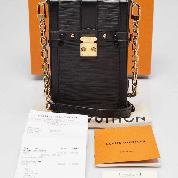 Louis Vuitton Black Epi Leather Vertical Trunk Pochette Bag - Picture 11 of 11